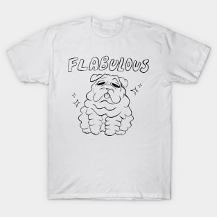 Black Line - Flabulous Shar Pei T-Shirt